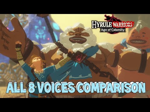 Daruk's Back Slapping Scene Compilation All 8 Voices Comparison - Hyrule Warriors: Age of Calamity