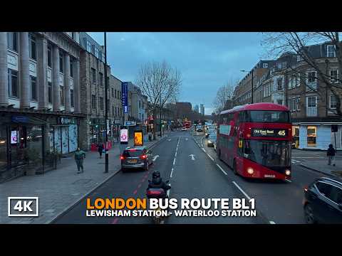 New Bus Route BL1 Bakerloop | Lewisham to Waterloo | London Superloop Express Bus POV | 4K HDR