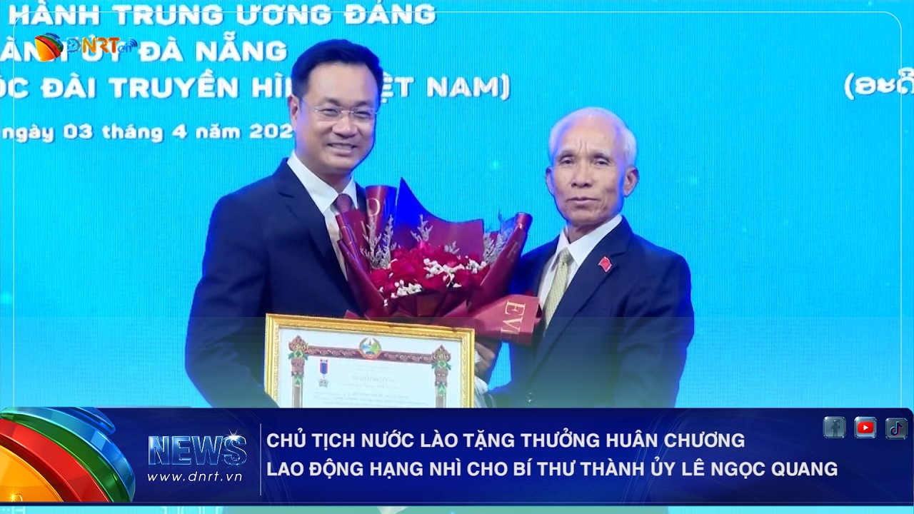 CHỦ TỊCH NƯỚC LÀO TẶNG THƯỞNG HUÂN CHƯƠNG LAO ĐỘNG HẠNG NHÌ CHO BÍ THƯ THÀNH ỦY LÊ NGỌC QUANG