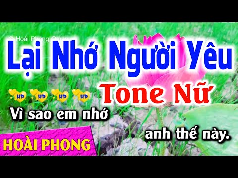 Karaoke Lại Nhớ Người Yêu Tone Nữ Nhạc Sống | Hoài Phong Organ