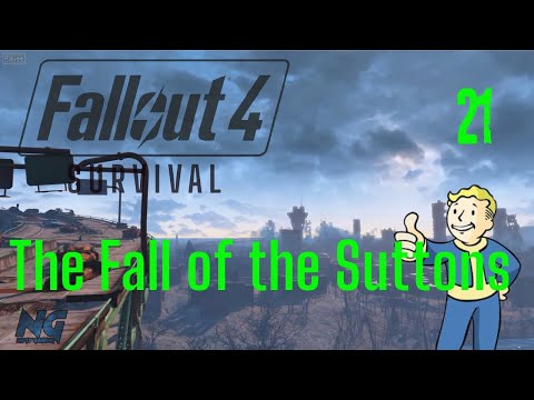 Fallout 4 Survival Mode Walkthrough part 21: The Fall of the Suttons