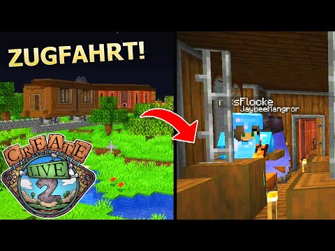 Sie fährt! Jaybee und Flocke reagieren auf die Bahn! - Minecraft Create Live 2 #13