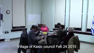 preview picture of video 'Village of Kaslo Regular Council February 24, 2015'