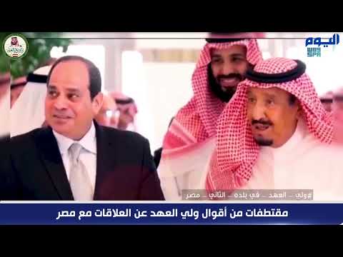 فيديو .. مقتطفات من أقوال ولي العهد عن العلاقات مع مصر