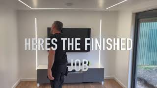 How to install flush mounted colour changing LED lights in a garden room