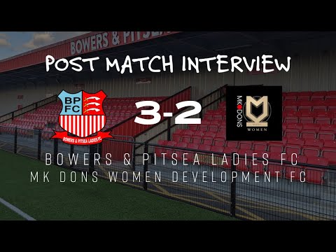 Post Match Interview vs MK Dons Women Development FC