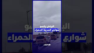 البياض يكسو  شوارع المدينة الحمراء thumbnail