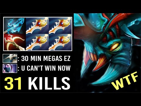 EPIC TRIDENT + 4x DIVINE RAPIER Weaver 30 Level vs Megas Crazy Throne Def Comeback 31 Kills Dota 2
