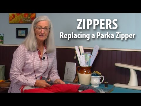 ZIPPERS (Part 4) Replacing a Zipper in a Jacket with a Flap.