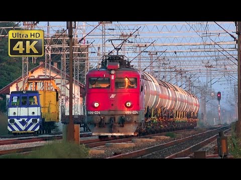 Rail traffic in Serbia - Nova Pazova - the rest of year 2016 [4K]