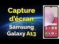 Comment faire une capture d’écran Samsung A13, Screenshot Samsung A13