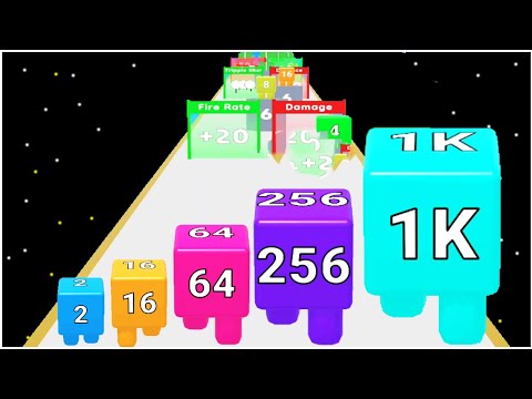 2048 Jelly Shooter - Gameplay Walkthrough - Max Levels 1-15