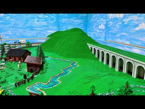 Eisenbahntunnel und massiver Landschaftsbau! -  Bau einer Lego Stadt Teil 319.