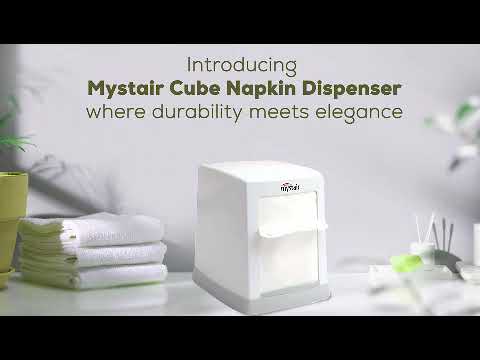 Mystair napkin tissue dispenser box table top l-fold for din...