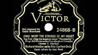 1935 HITS ARCHIVE: Zing! Went The Strings Of My Heart - Richard Himber (Joey Nash, vocal)