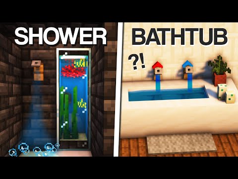 Minecraft: 10+ Bathroom Build Hacks & Ideas!