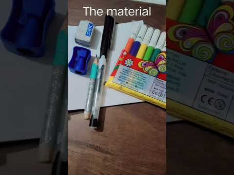 how to draw with pencil and colourful pens