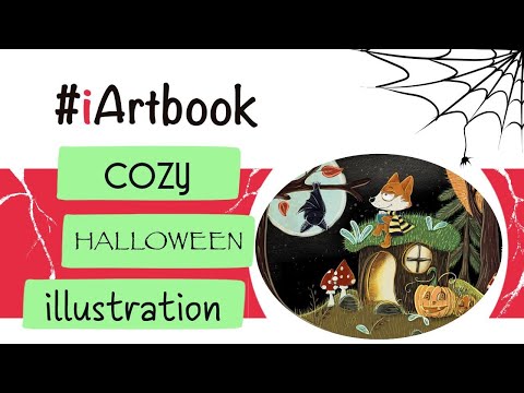 How to draw Cozy Halloween illustration #drawwithme_amarawolf #idraw