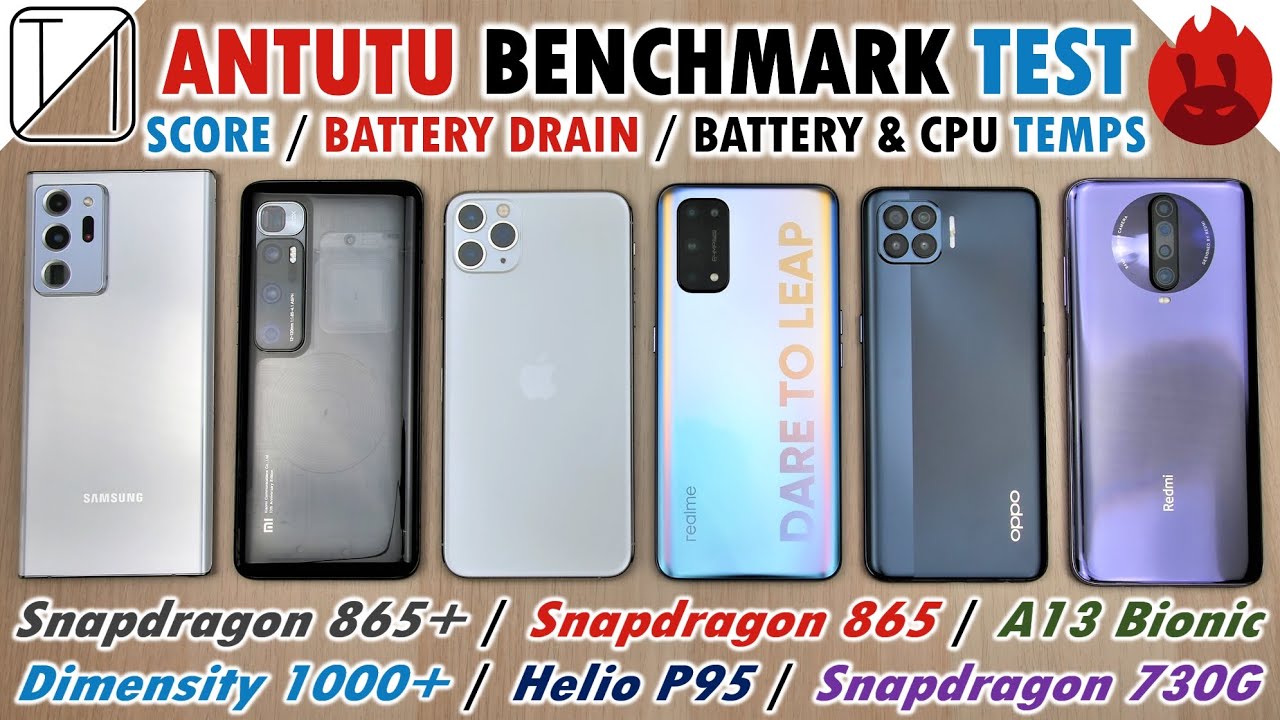 Mi 10 Ultra vs Note 20 Ultra / iPhone 11 Pro Max / X7 Pro / F17 Pro / K30 - AnTuTu Benchmark Test!