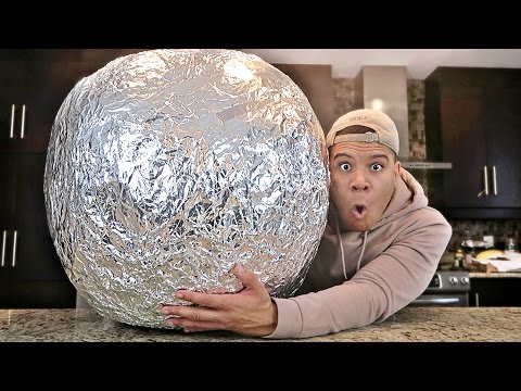 10,000 LAYERS OF ALUMINUM FOIL BALL (100+ LBS WORLD RECORD)
