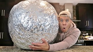 10,000 LAYERS OF ALUMINUM FOIL BALL (100+ LBS WORLD RECORD)