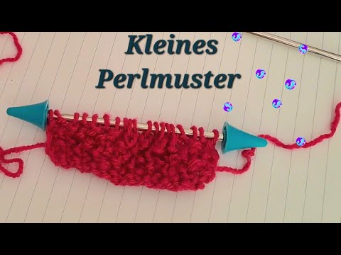 Kleines Perlmuster stricken in Reihen und Runden  #strickmuster