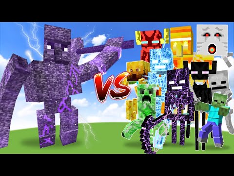 TITAN BEDROCK GOLEM vs ALL TITAN BOSSES | Minecraft Mob Battle