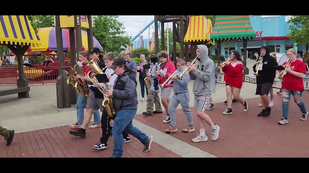 Constantine Middle School Band Performing Performing Cedar Point 2024