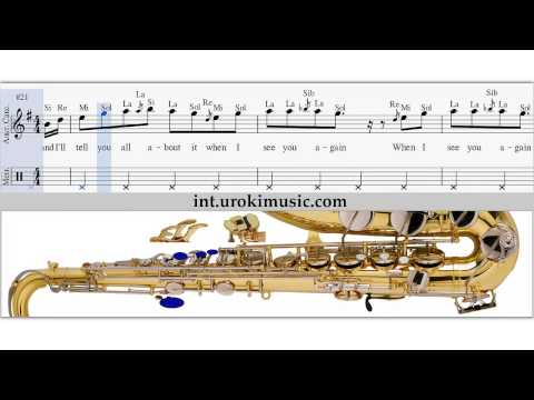Cours de Saxophone Alto See You Again Comment Jouer du Saxophone Partition Leçon Tablature