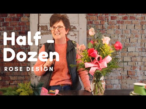 Half-Dozen Valentine's Rose Design!