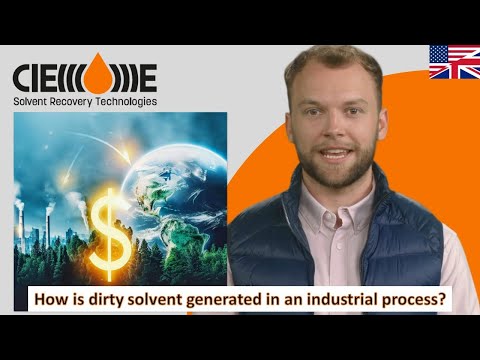 How is dirty solvent generated in an industrial process ?