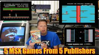 5 MSX Games From 5 Publishers (Exoid Z Area 5, Starblazer, Buck Rogers, Magical Tree, KungFu Master)