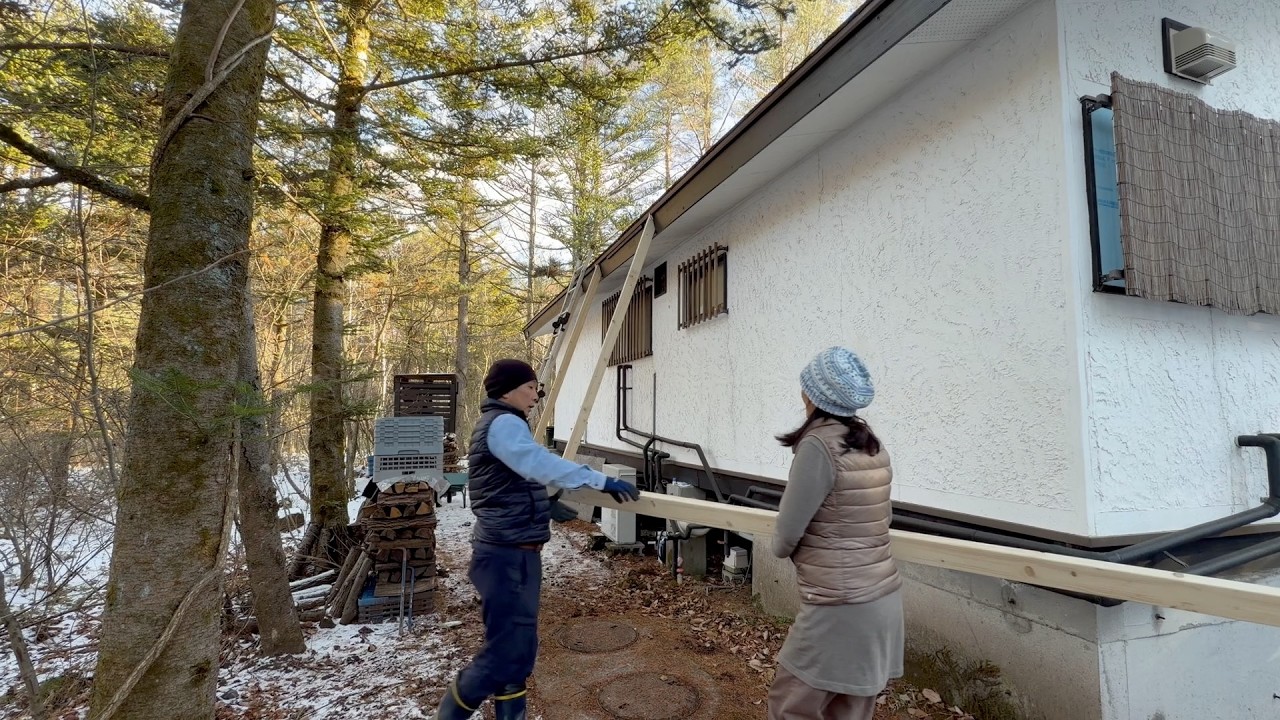 【雪国DIY】軒下設置型の落雪ガードを作ってみた
