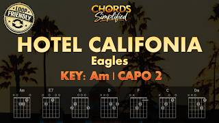 Download lagu Hotel California – Eagles 🎸 Lyrics   Easy Guitar Chords. Loop Friendly! mp3