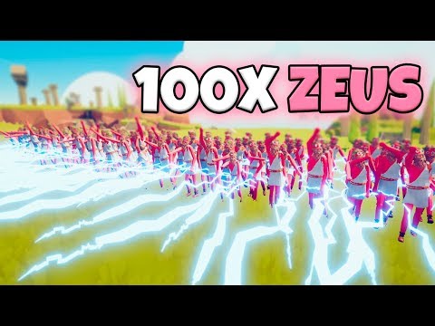 100x ZEUS VS EVERY FACTION | TABS GAMEPLAY