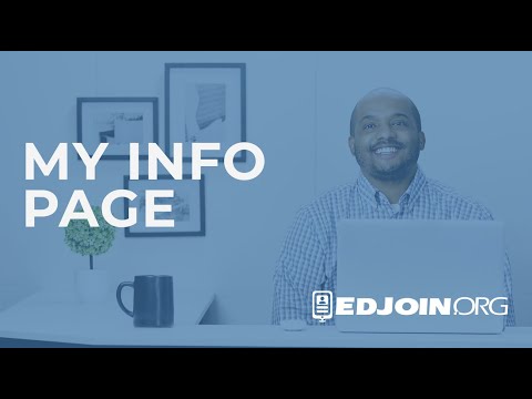 Edjoin Application Process My Info Page