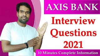 Axis Bank Interview Question for 2021 | Check Now #EmploymentGuruji #Job_Dekho