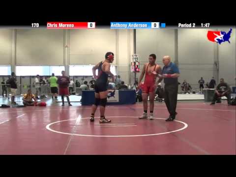 Chris Moreno vs. Anthony Anderson at 2013 West Jr. Freestyle Regional