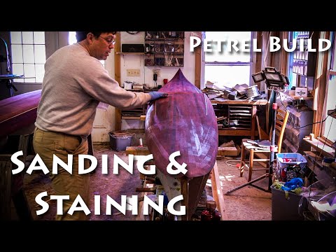 Final Sanding & Staining - Petrel Kayak Build - E8