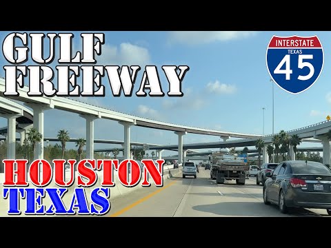 I-45 South - Gulf Freeway - Houston to Galveston - Texas - 4K Highway Drive