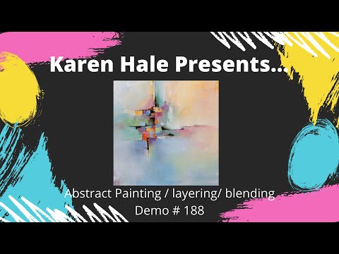Abstract Painting in Process: art technique: blending Demo #188