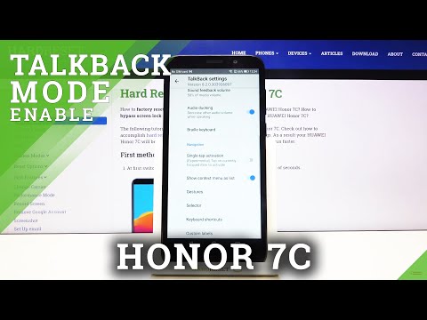 How to Use TalkBack Feature in Honor 7C – Enable or Disable TalkBack