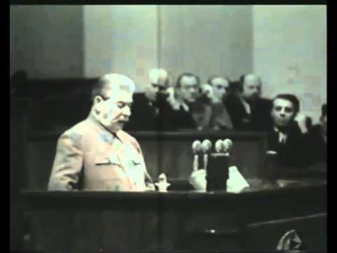 Stalin's last video- December 1952,  cpsu congress