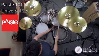 Video thumbnail for Paiste 101 Brass Universal Set Demo by Singapore Drum Shop