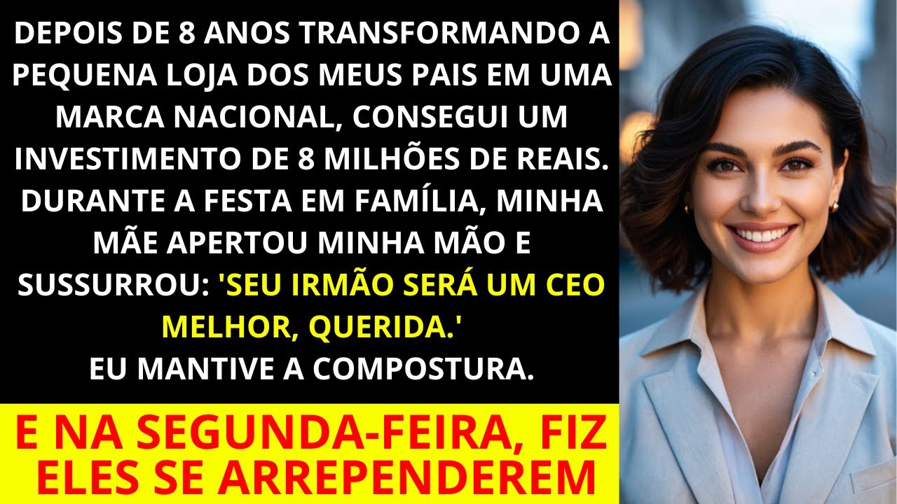 Meus pais escolheram meu irmão como CEO depois que transformei sua pequena loja em uma marca naciona