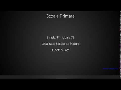 Scoala Primara Sacalu de Padure