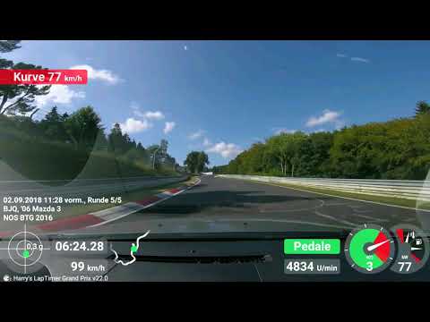 Mazda 3 BK 105PS Nürburgring Nordschleife 02.09.2018