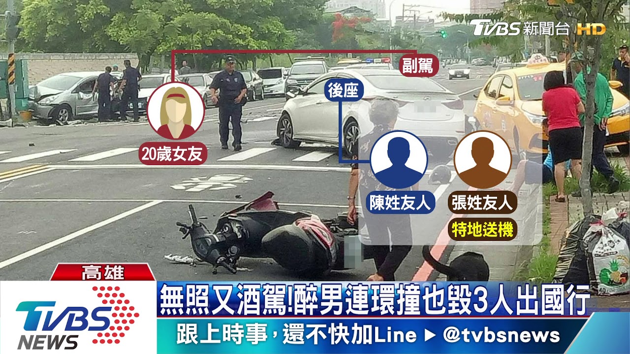 出國途中酒駕肇事 連累無辜送機友重傷