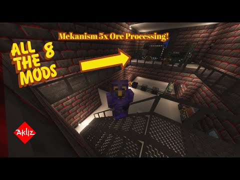 How To Setup Mekanism 5x Ore Processing! All The Mods 8: Episode 9