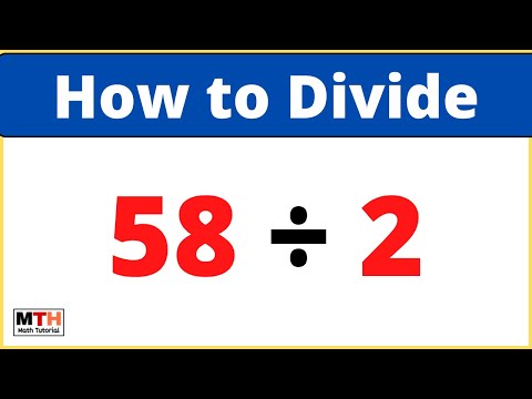 58 divided by 2 (58÷2)